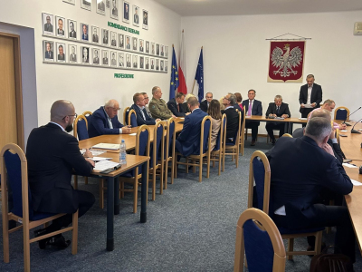 Fot.1. mgr inż Radosław Ciepielewski podczas obrony rozprawy doktorskiej